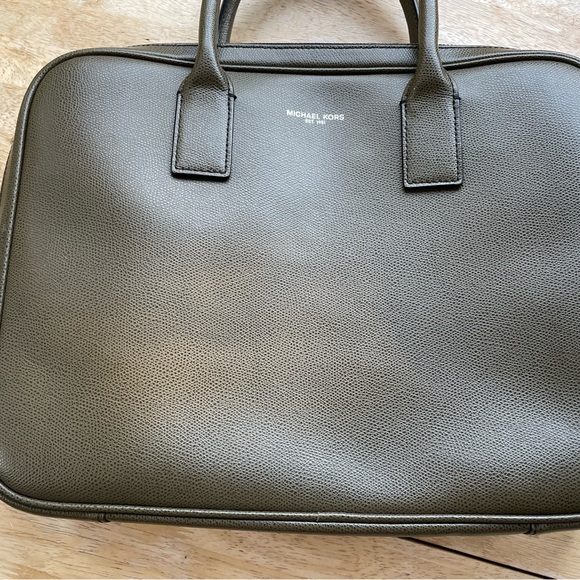 Michael Kors Olive Green Laptop Bag, EUC - Picture 12 of 14